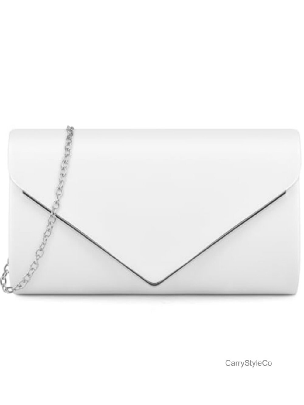PU Leather Envelope Clutch Evening Bag Removable Chain Crossbody Formal